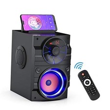 Portable Big Bluetooth Speakers with Light, Wireless with Subwoofer, FM Radio,