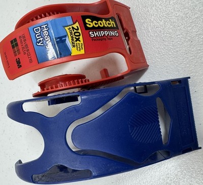   Scotch 3M Tape Dispenser Lot Red & Blue Packaging Shipping Tape Guns  