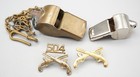 WWII 504th Military Police BN Officer Insignia Pins & Whistles Lot Of 4 — photo 1