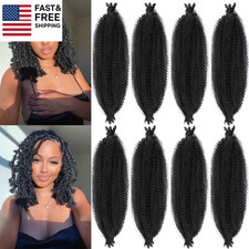 Marley Twist Braiding Hair 8 Packs 18 Inch Pre-Separated Springy Afro Twist H