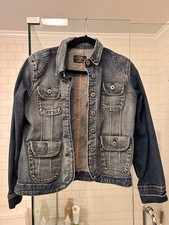 Vintage Ralph Lauren Polo Jeans Co Women's Denim Blazer Jacket Blue Size Large