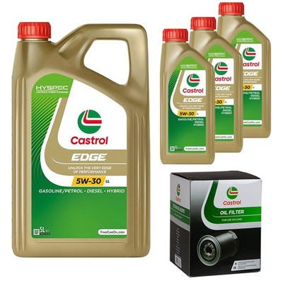 CASTROL Inspektionspaket 8 L EDGE Titanium 5W-30 LL für Land Rover Discovery I