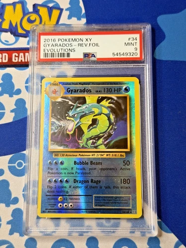 PSA 9 - 2016 Pokemon XY Evolutions Gyarados Reverse Foil #34/108