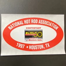NHRA 1997 Slick 50 Western Auto Nationals Houston, TX Contestant Sticker / Decal