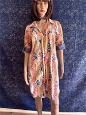 Tommy Hilfiger Floral Button Down Shirtdress Cotton  Sz M