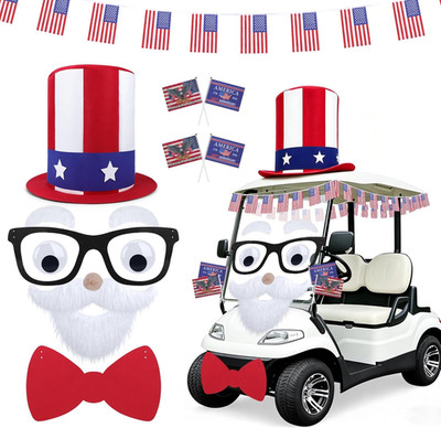 Uncle Sam Golf Cart Decoration Kit for 4Th of July Parade   Giant Patriotic Car