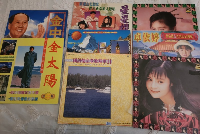 Asian Karaoke Laser Discs Lot of 8 Vintage - Complete- Great Songs! - WOW!