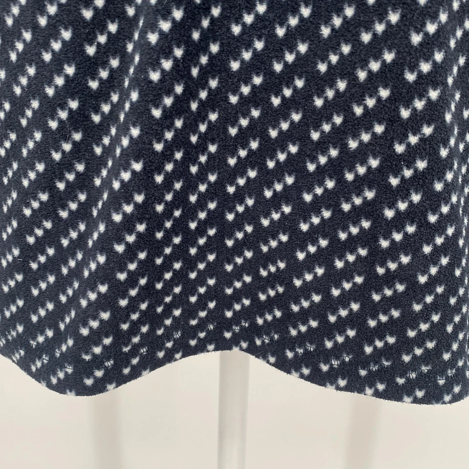 L.L.Bean Pullover Womens Medium Navy White Fleece Quarter Zip Mock Neck Outdoor - Image 4 of 4