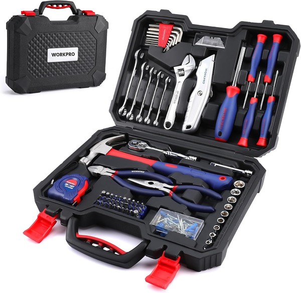 Workpro Werkzeugset 160 Tlg. , Werkzeugkoffer GefüLlt, Inklusive-image