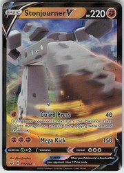 Stonjourner V 115/202 Sword & Shield Base Set Ultra Rare Holo
