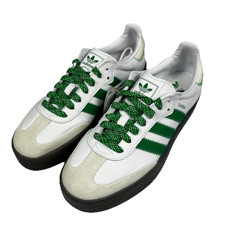 ZAPATOS ADIDAS ORIGINALES MUJER SAMBAE OG Talla 9 IE9105 100 Blanco/Verde/Blanco roto Foto 2 de 4