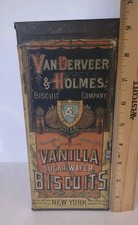 1890s VanDerveer & Holmes Paper Label Biscuit...
