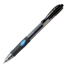 1 x Pilot G-2 07 0.7mm Black Rechargeable Snap Gel Pen Burrproof