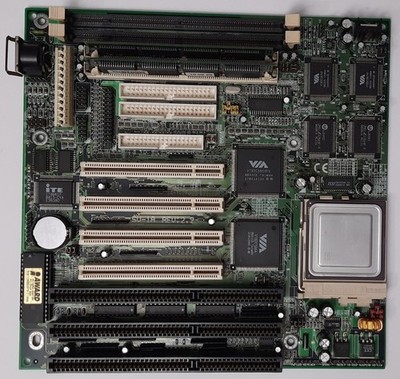 Lucky Star 5V-1A Socket 7 ISA Retro Motherboard + AMD K6 266MHz + 64MB EDO RAM