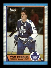  Tom Fergus 19 Maple Leafs Hockey 1989 Topps 103 Sports Trading Card 