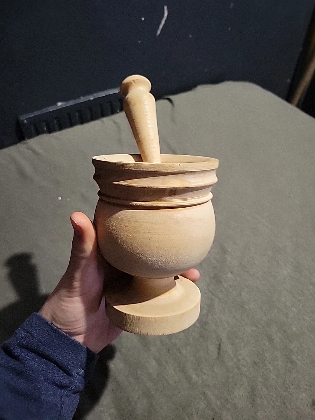 Wooden Mortar And Pestle