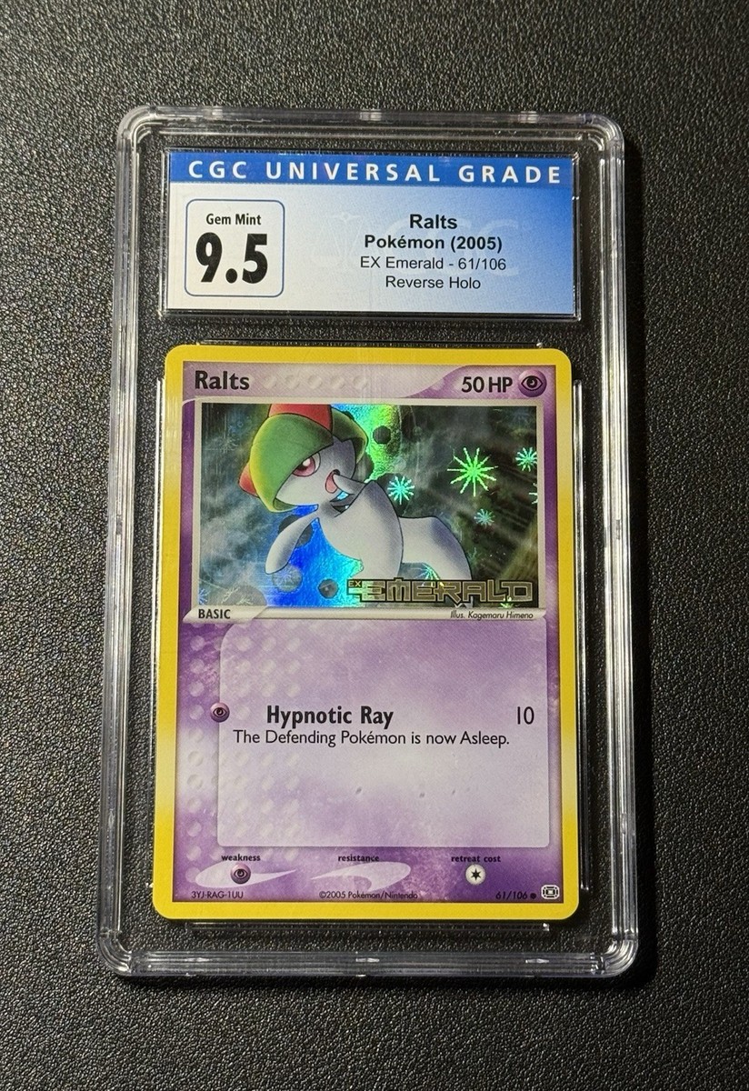 Pokemon EX Emerald Ralts Reverse Holo 61/106 CGC 9.5 Blue Label