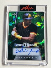 2026 Leaf Sports Heroes Dave Winfield 1/1 Green Ice Auto Autograph Card Padres