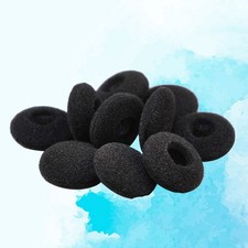 10 Pairs Black Foam Ear Pads Compatible with Most Earphones for Comfort