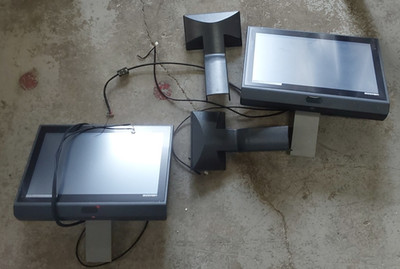 Two Replacement BIZERBA 15'' Customer Display Panel Screens for XC 100/400/800