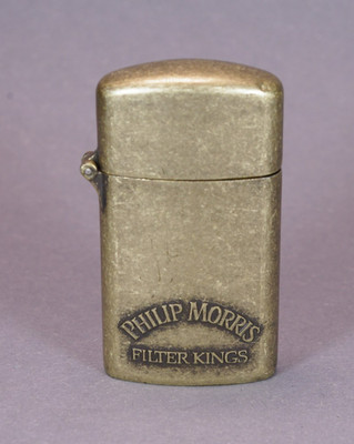 Vintage Philip Morris Filter Kings Petrol Lighter Brass VTG ( 1428)