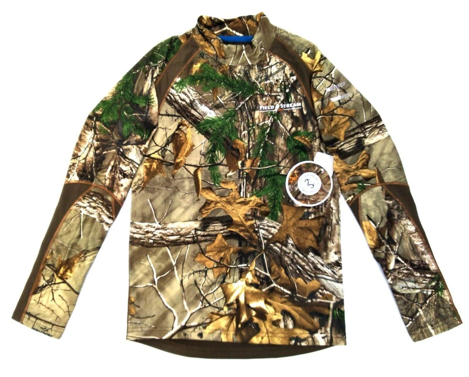 Field & Stream Youth Base Layer Defense Midweight Mock Neck Realtree Extra - Image 2 of 4
