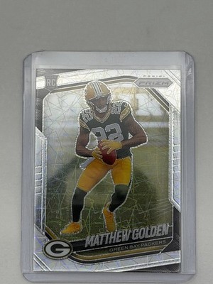 MATTHEW GOLDEN 2025 Panini Prizm Football LAZER PRIZM Rookie Card SP Packers