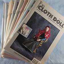Magazine Lot Of 11 - The Cloth Doll 1994-1996 mini magazine format