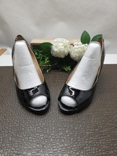 Lane Bryant Black Peep Toe Pump Heel Size 8W