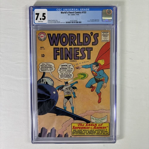 *WORLD’S FINEST COMICS #153 Nov. 1965 DC Comic Book CGC Universal Grade 7.5