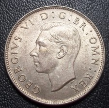 1945 - FLORIN/2 SHILLING - KING GEORGE VI - .500 SILVER - MS