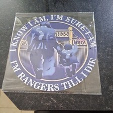 20cm x 20cm Blechschild Glasgow Rangers RUND Schild.