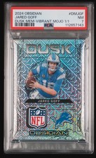 2024 Panini Obsidian Dusk Vibrant Mojo Prizm NFL SHIELD PATCH Jared Goff 1/1