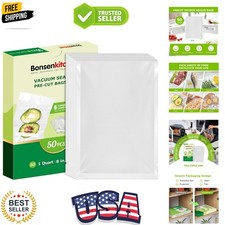 Commercial Grade Vacuum Sealer Bags, 50 Quart 8" x 12" for Meal Prep  Sous Vide