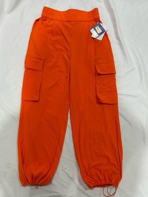JoyLab Orange High-Rise Cargo Jogger Pants S