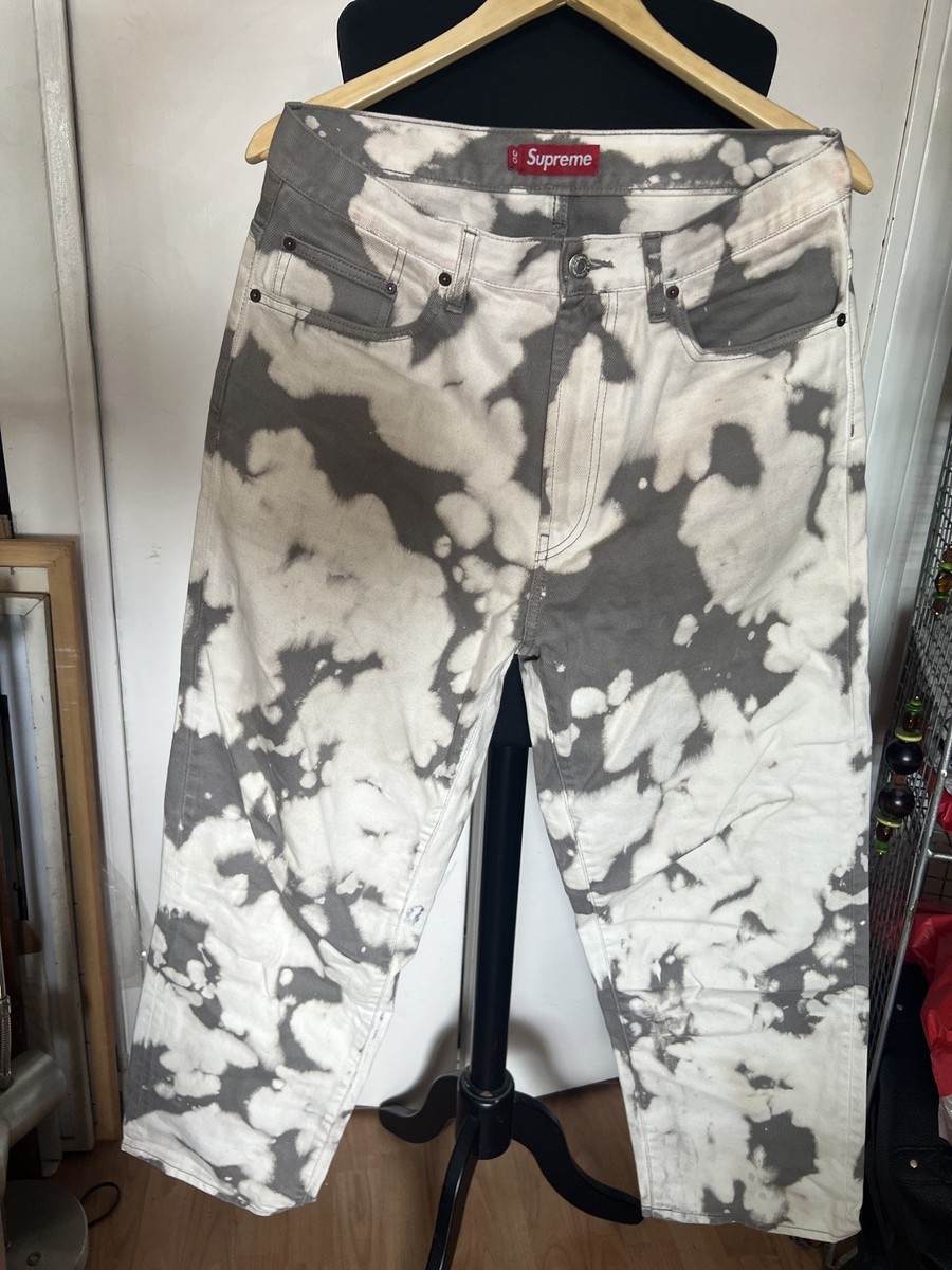 Supreme 25SS Baggy Jeans Bleached Denim Size 30” | eBay
