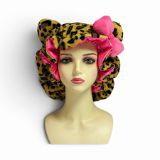 Satin  double Layer Hair Bonnet with Bow, Pink Blue Purple
