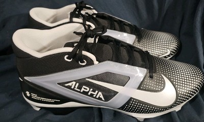 Nike Alpha Menace 4 Pro Football Cleats Black/White‎ Men’s  16 Nike Alpha Menace 4 Pro Football Cleats Black/White FZ7702  main image 4