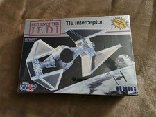 NIB Vintage Star Wars Return Of The Jedi Tie Interceptor Model Kit MPC