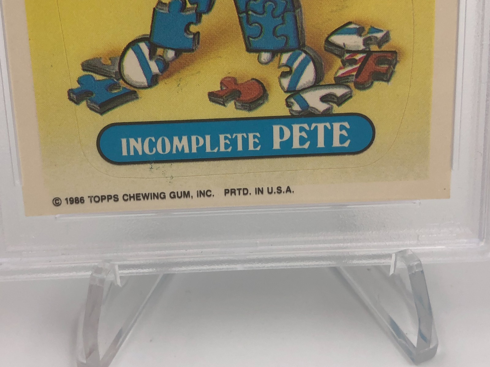 1986 GARBAGE PAIL KIDS Trading Stickers INCOMPLETE PETE #149b graded PSA MINT 9 view 6
