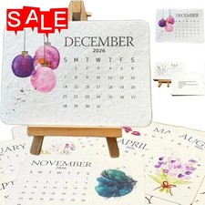 Plantable Seed Calendar 2027 Wildflower Paper Calendar with Stand Monthly Botani