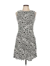 AB Studio Women Ivory Casual Dress 12