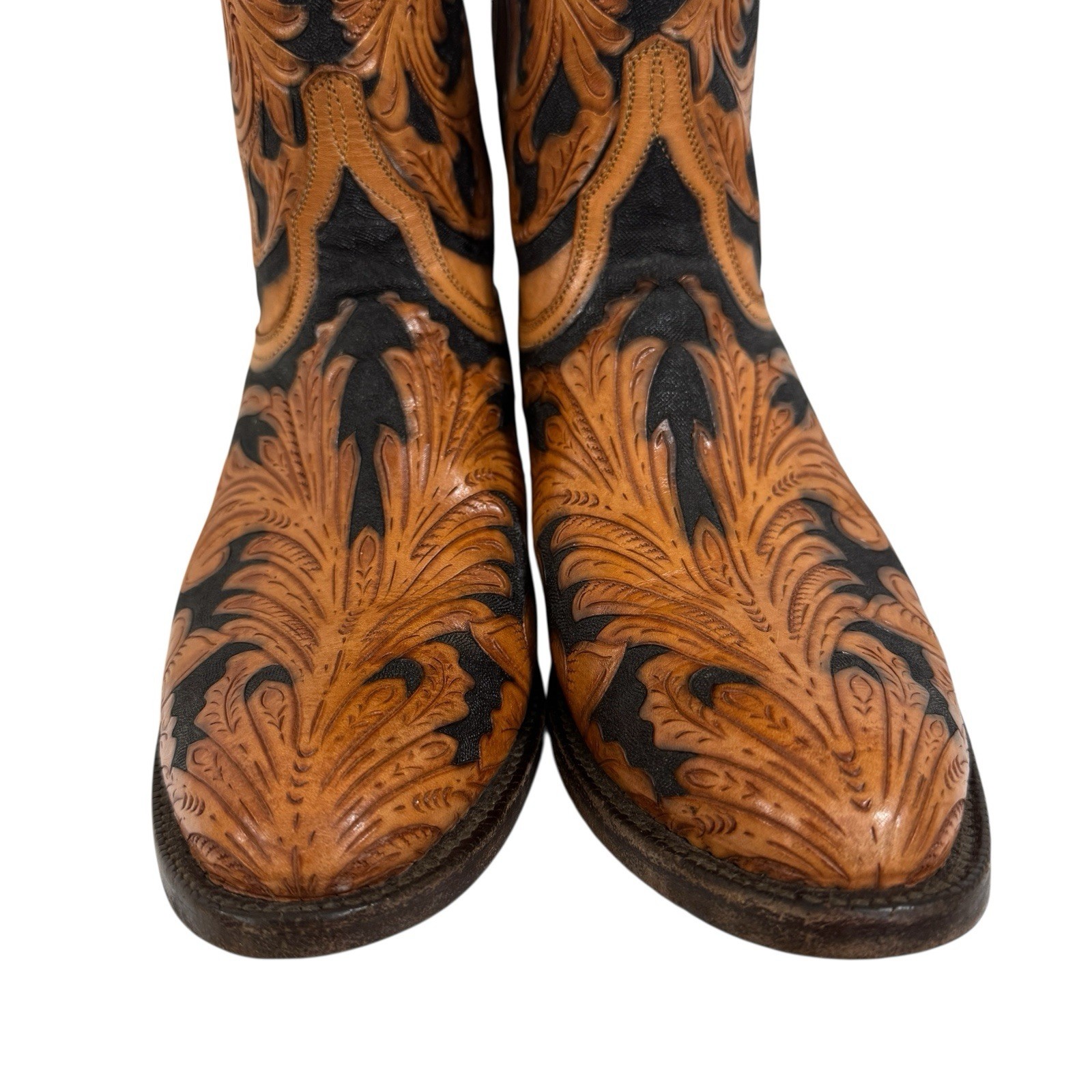 Lucchese 8.5 Classics Kent Hand Tooled Western Cowboy Boots $2500.00 Custom READ image 3