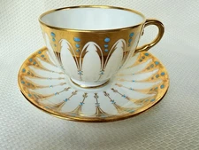 Royal Chelsea Cup Saucer Gold Turquoise