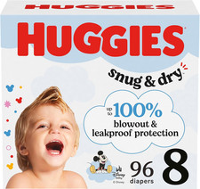 Huggies Snug  Dry Diapers   Up to 12-Hour Leak Protection, Soft  Comfortable F