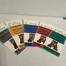 5 ALABAMA FOOTBALL 1991 TICKET STUBS COACH GENE STALLINGS ROLL TIDE FREE SHIP
