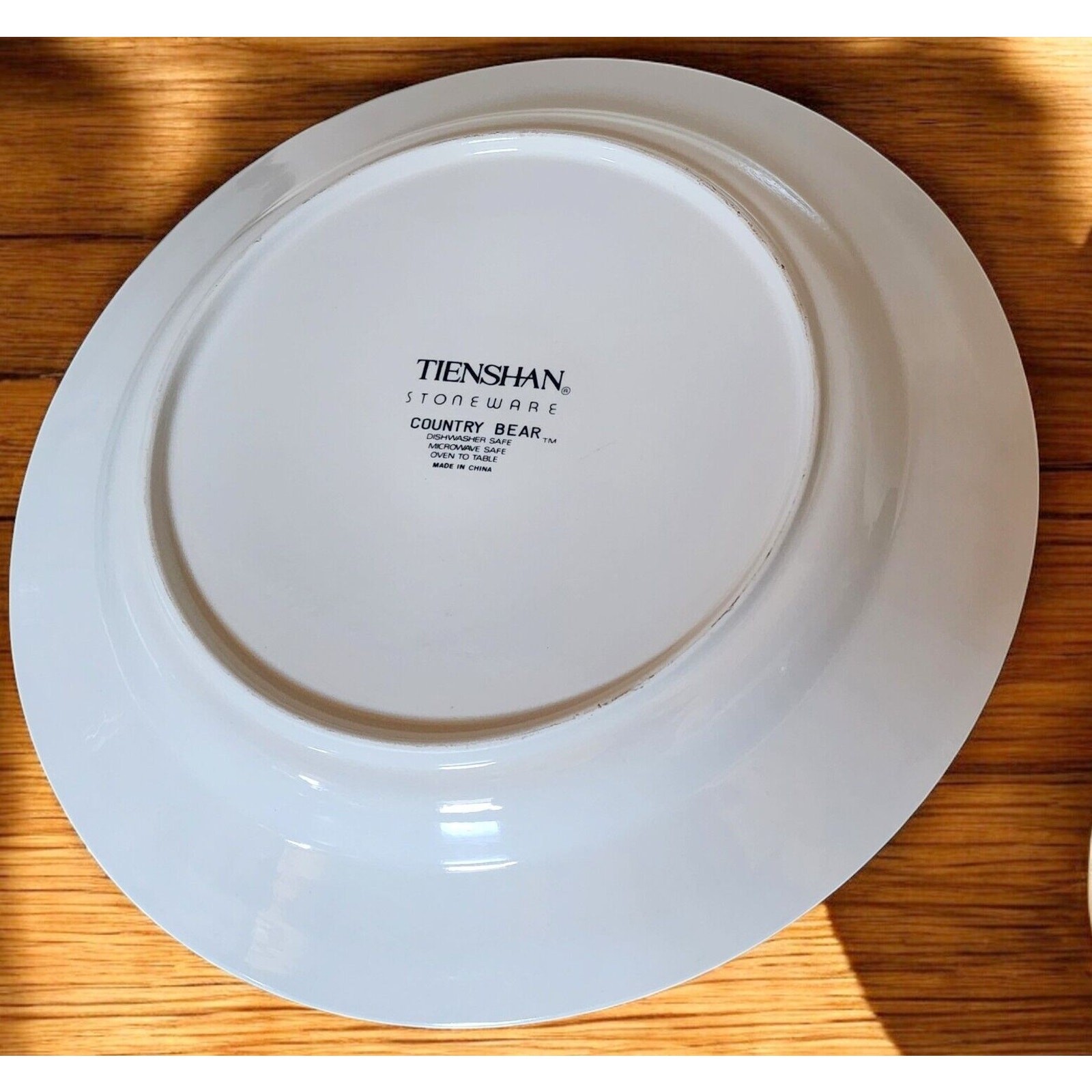 Tienshan Country Bear 12" Chop Plate Large Serving Platter Stoneware Theodore