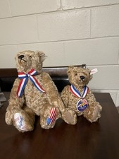 Lot Of 2 Steiff Mohair Teddy Bears Otto Sammi Limited Editions Jointed Vtg