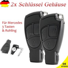 2X 3Tasten Schlüssel mit Batteriefach für Mercedes Benz W202 W203 W208 W210 W211 2X 3Tasten Schlüssel mit Batteriefach für Mercedes Benz W202 W203 W208 W210 W211