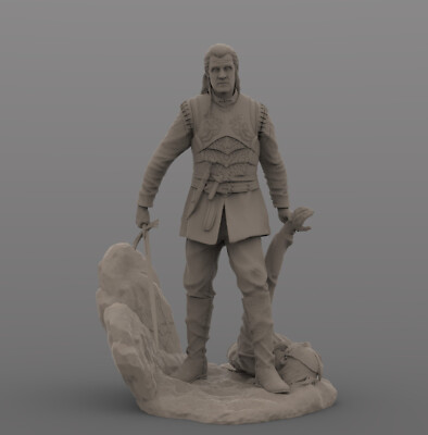 Daemon Targaryen Collectible Figure - House of the Dragon Statue, Unpainted
